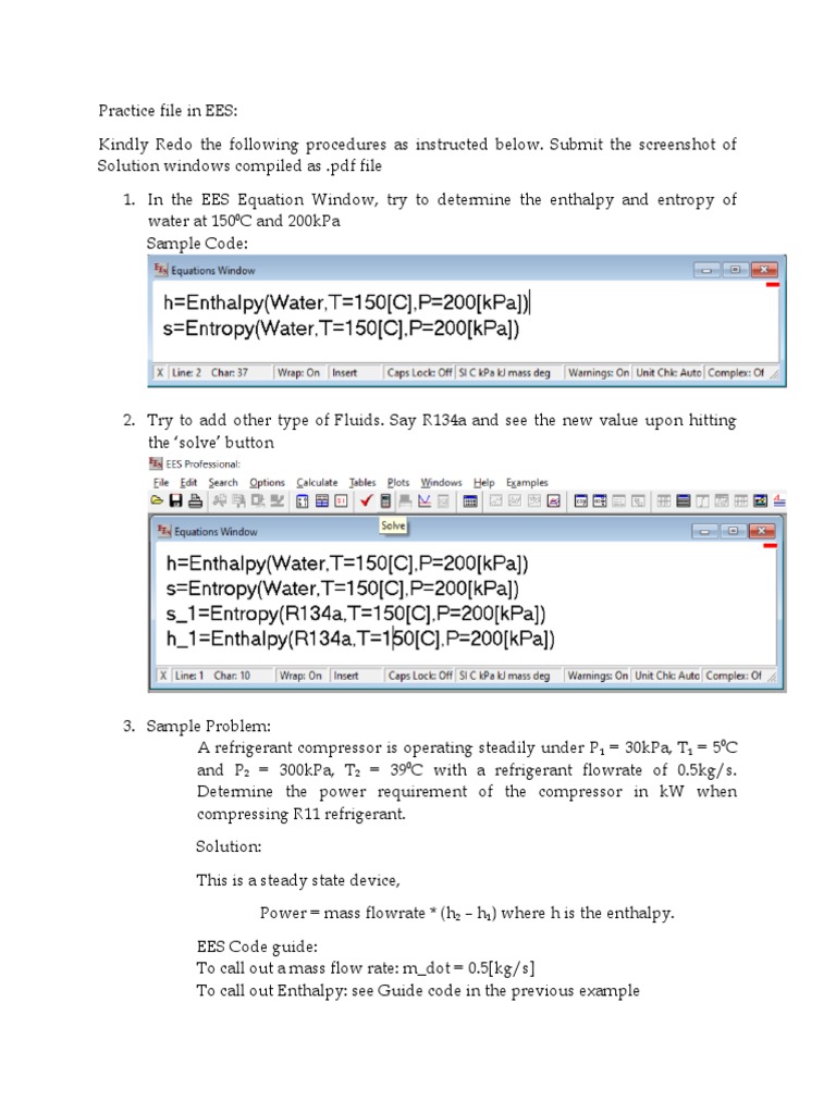Practice problem in ees pdf
