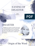 DRR Meaning of Disaster