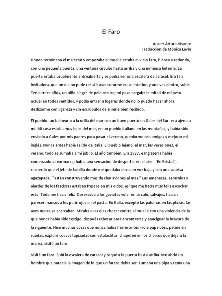 El Faro: Recuerdos de un Verano | PDF | Faro