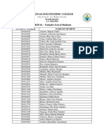 BSED 4A Tentative List of Students