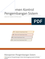 Manajemen Kontrol Pengembangan Sistem