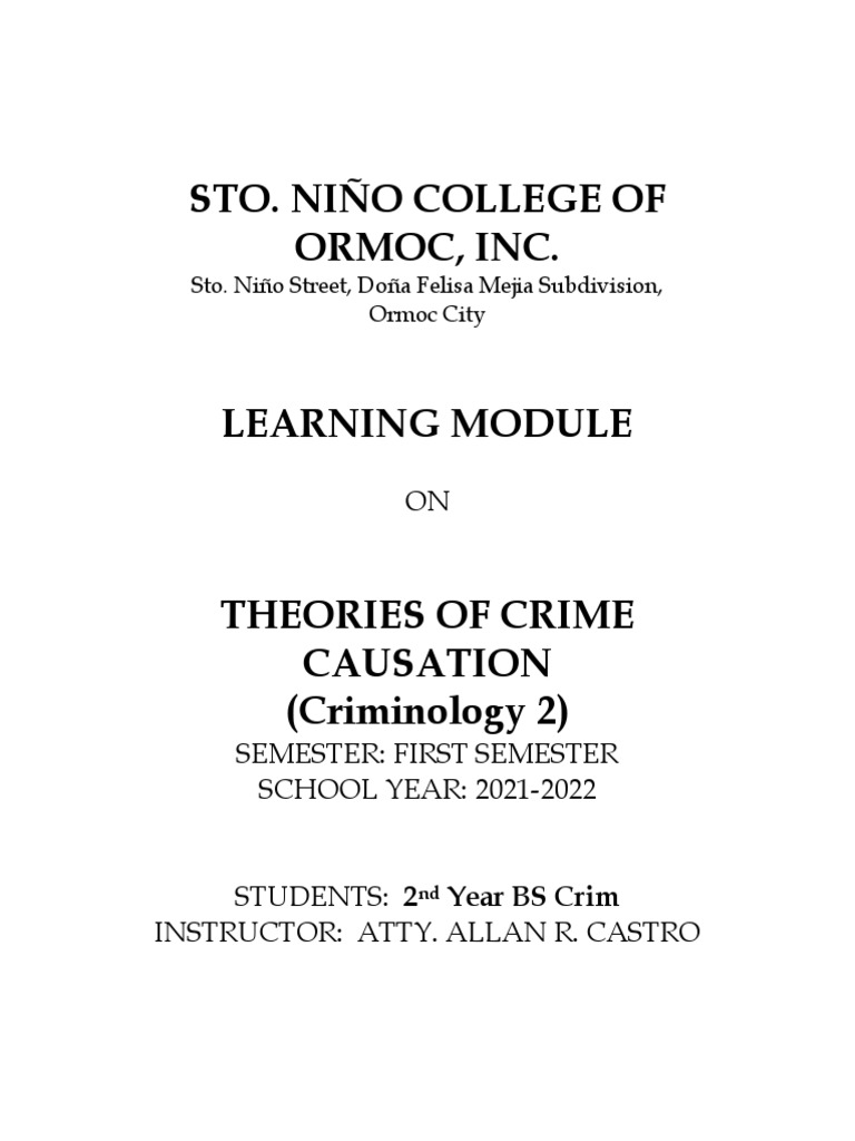 learning-module-theories-of-crime-causation-pdf-criminology-crime