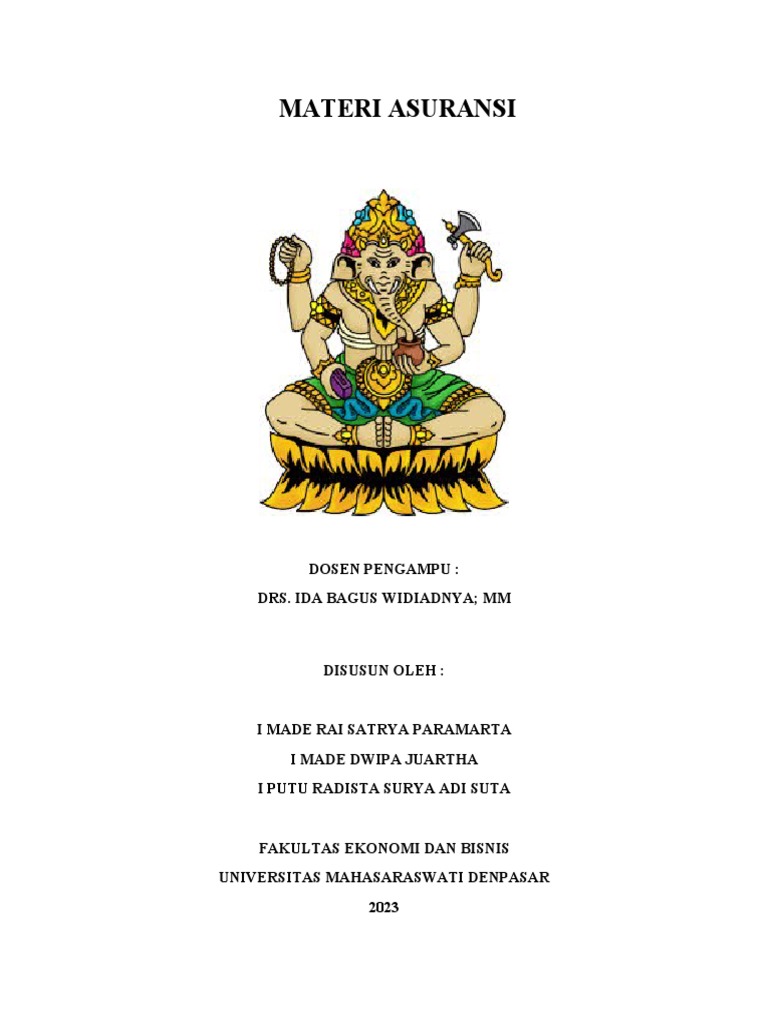 Makalah Materi Asuransi PDF