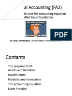 Financial Accounting (FA2) Assets, Liabilities and the Accounting Equation