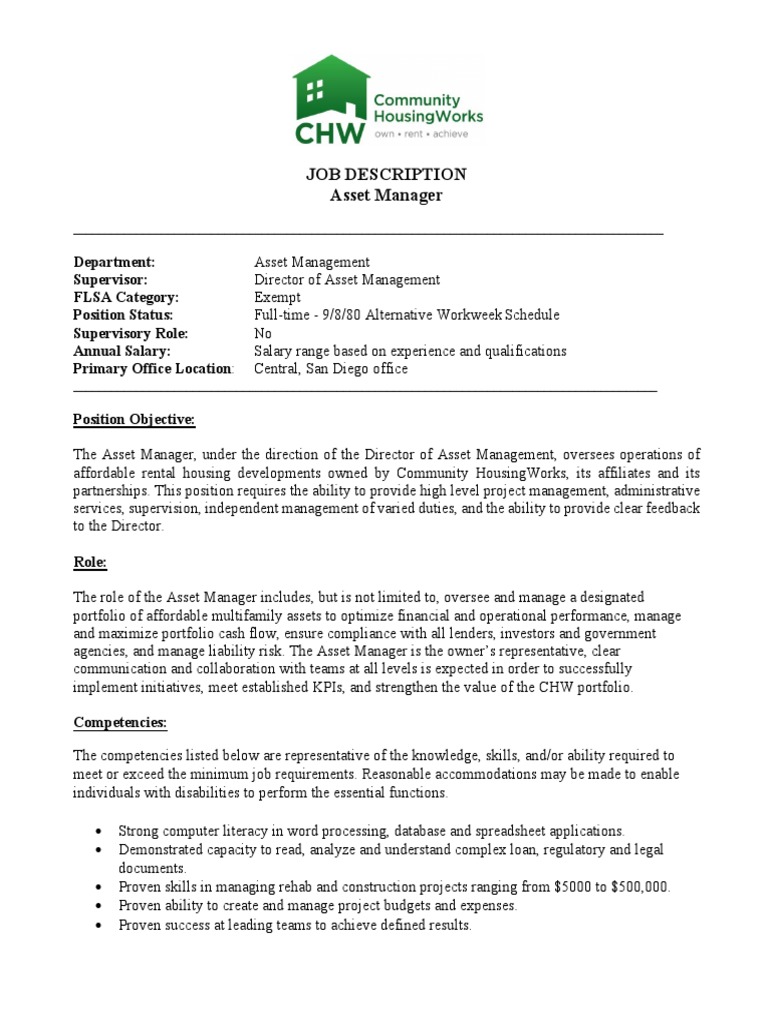 Managing Affordable Housing Portfolios The Duties and Responsibilities