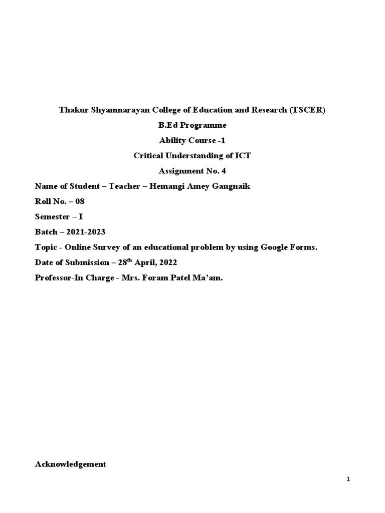 Google Forms Assignment Pdf Social Media Popular Culture Media