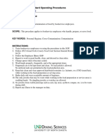 HACCP-Based Standard Operating Procedures: PURPOSE: To Prevent Contamination of Food by Foodservice Employees