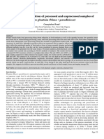 Nutritional Composition of Processed and Unprocessed Samples of Unripe Plantain