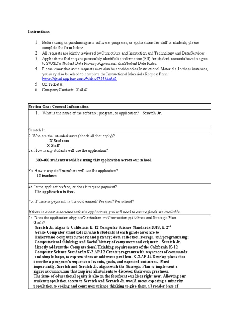 Scratch Jr. Program ApprovalGalarza PDF Active Directory