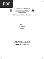 UG BCA Computer Applications 101 64 Lab Visual Basic Programming BCA 4357