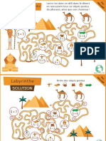 Labyrinthe Egypte Jeu de Calculs