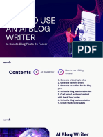 How To Use An AI Blog Writer