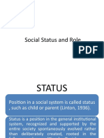 Lecture 5 Social Status and Role