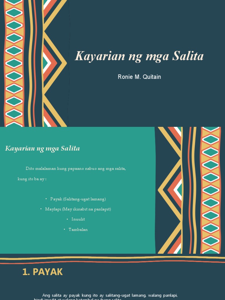 Kayarian NG Mga Salita | PDF