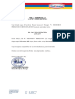 Surat Keterangan: No. 0274/C1.05/HRD-SBY/XII/2022