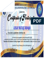 PDP Session 5 - Certificate of Participation