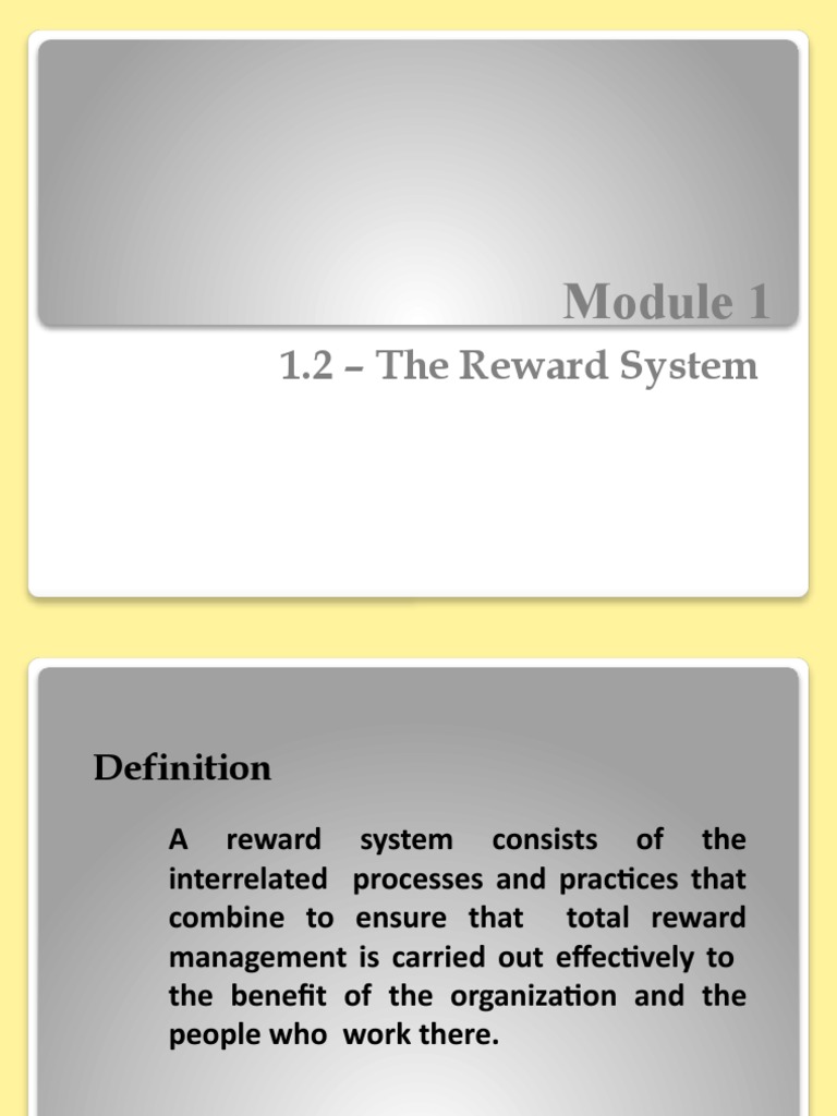 1.2 - The Reward System | PDF