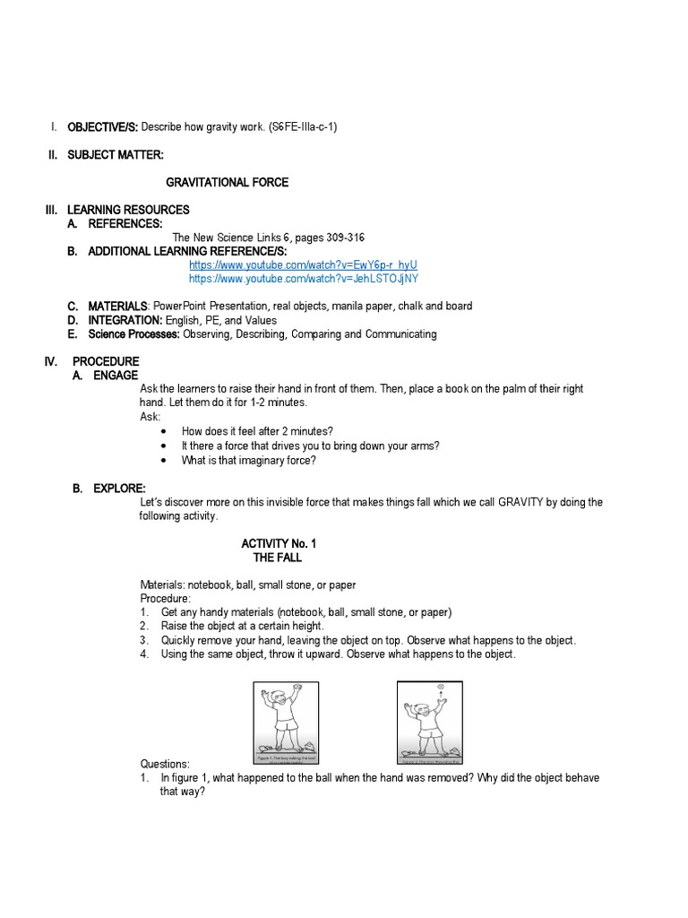 fINAL - 3RD QTR WEEK1 SCIENCE | PDF | Weight | Gravity