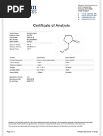 Certificate of Analysis