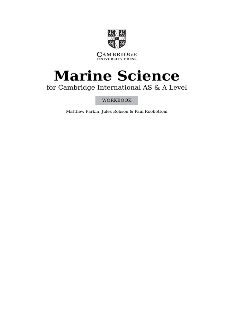 Marine Science ALevel Workbook PDF Ion Chemical Bond