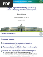 Lecture 3 Sampling of Continuous-Time Signals