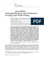 Children's and Adults' Conceptualization and Evaluation of Lying and Truth Telling