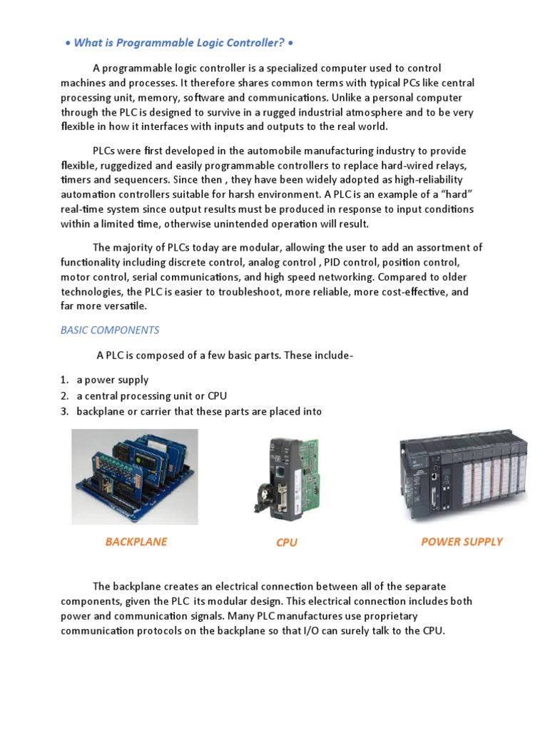 What is programmable logic controller pdf programmable logic