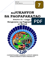 ESP7 - q3 - CLAS1 - Kaugnayan-ng-Birtud-at-Pagpapahalaga - v1 - Final - RHEA ANN NAVILLA