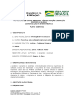 Plano de Ensino Análise e Projeto de Sistemas TADS2019 Olavo José Luiz Junior