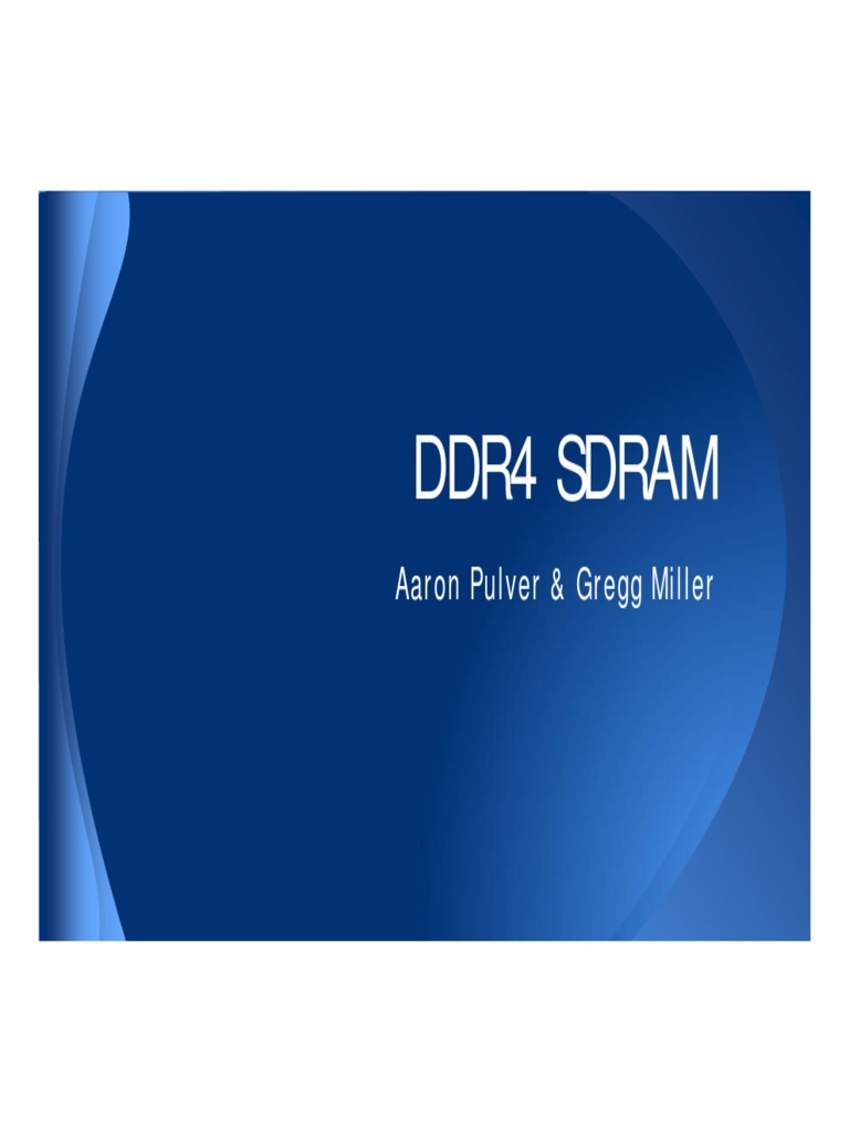 DDR4 Sdram | PDF | Dynamic Random Access Memory | Random Access Memory
