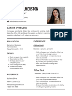 Black and White Simple Office Assistant Resume