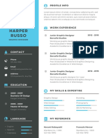 Black Blue Modern Professional CV Resume Template