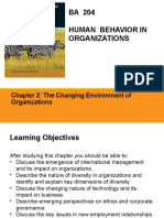 Chapter 2 - The Changing Environment of Organizations