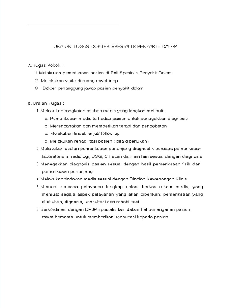 DUTIES OF A MEDICAL SPECIALIST PDF
