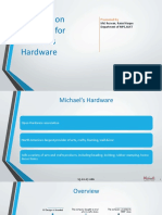 Distribution Network For Michael's Hardware: Presented by