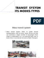 Mass Transit System & Its Modes