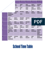 School Time Table