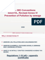 BSMA - IMO Conventions MARPOL, Revised Annex IV Prevention of Pollution by Sewage