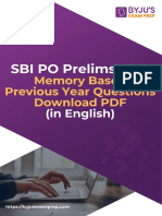 Sbi Po 2021 Memory Based 81