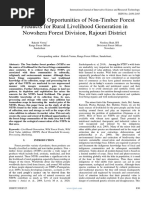 Potential and Opportunities of Non-Timber Forest Products For Rural Livelihood Generation in Nowshera Forest Division, Rajouri District