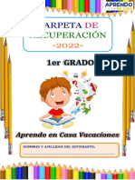 1° PRIMER GRADO - Carpeta de Recuperación