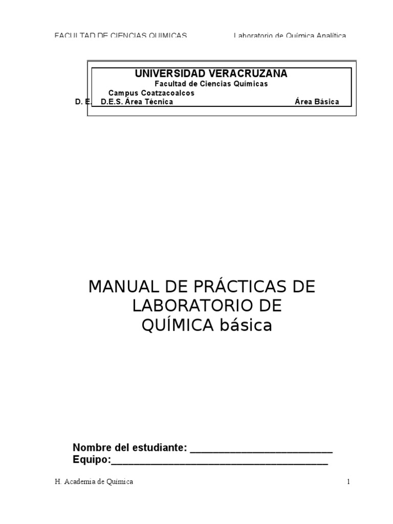 Manual de Quimica Basica PDF Laboratorios Enlace químico