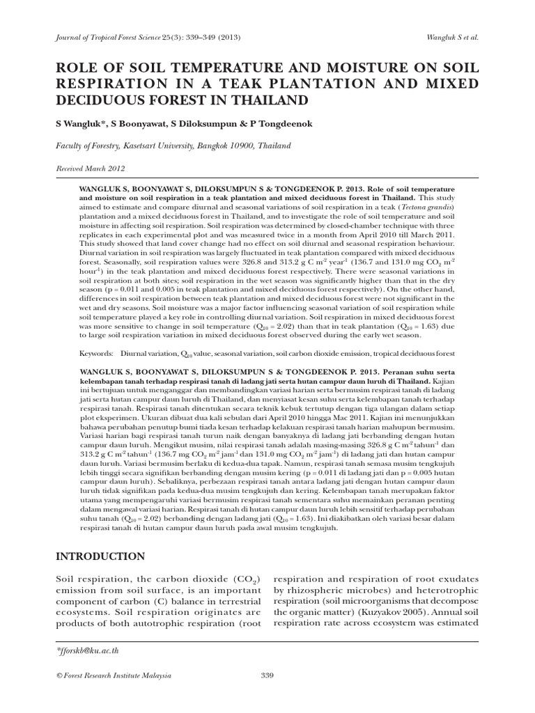 Role of Soil Temperature and M | PDF | Soil | Ecosystem