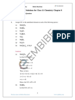 CBSE Class 11 Chemistry Chapter 8 Redox Reactions Practice Questions