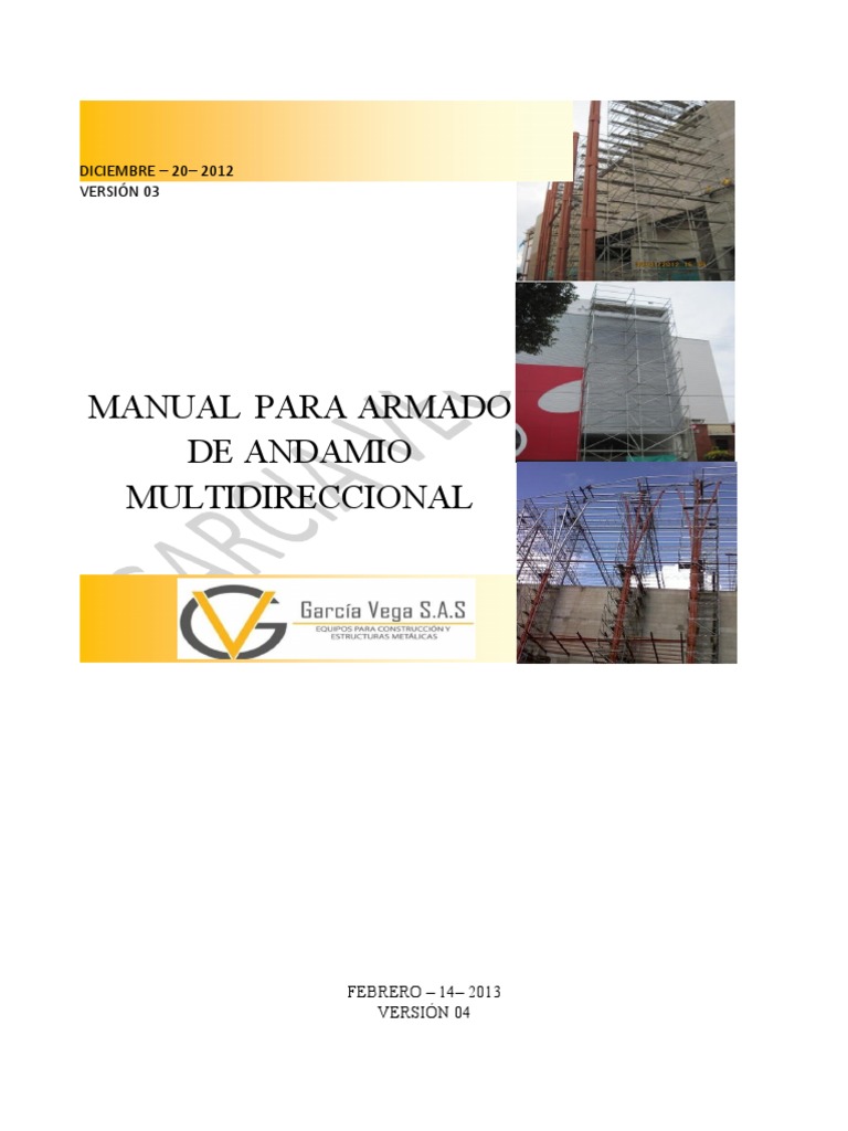 Manual Armado Andamio41 | PDF | Andamio | Fricción