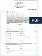 9th Maths Sample Paper
