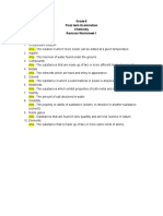 Grade 6 Chemistry Annual Term Revision Worksheets