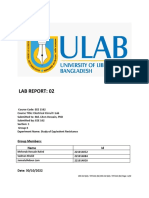 Lab Report: 02: Group Members: Name Id