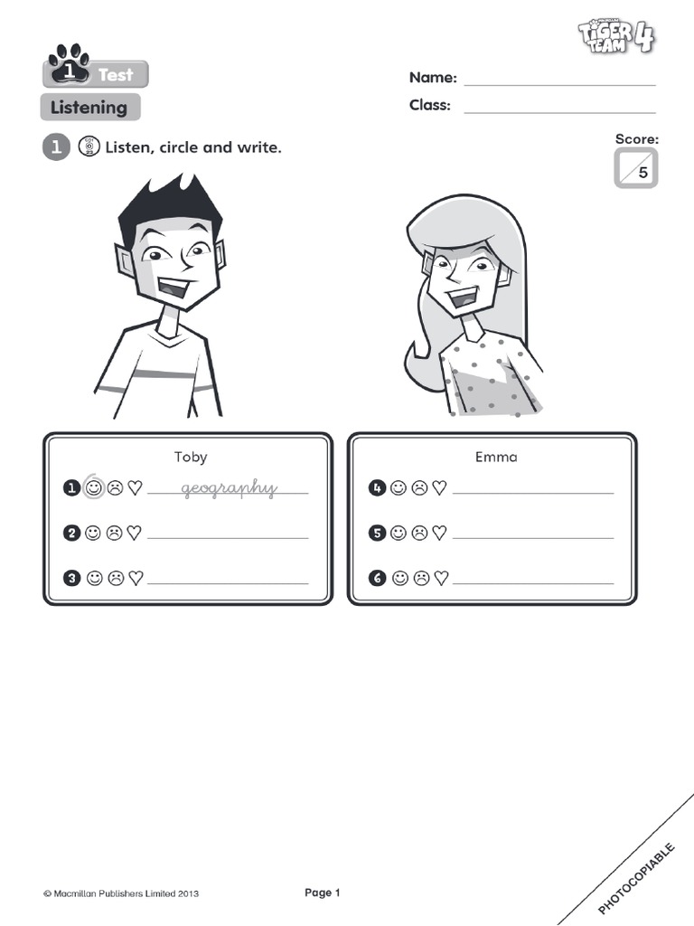 Test Unit 1 Tiger Team 4 Pdf