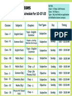 Abhilasha Classes Sunday Test Schedule 10-07-22